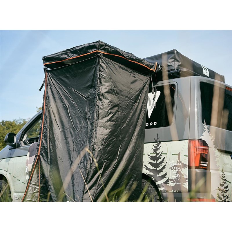 VICKYWOOD WOODY Duschzelt mit Regenhaube 100CM schwarz