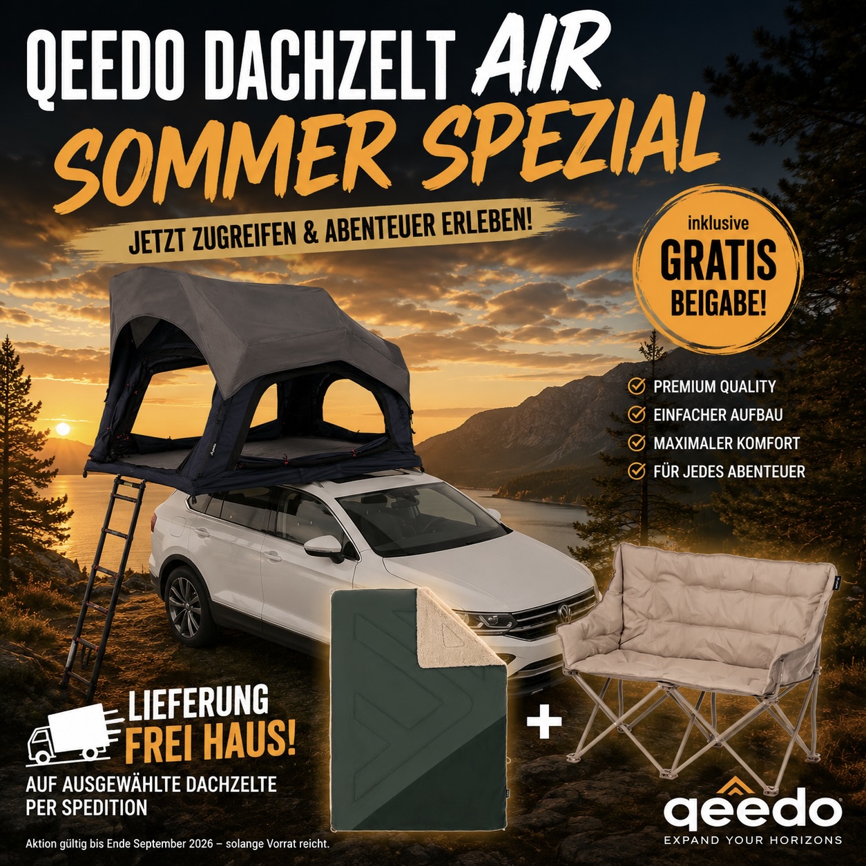 Qeedo Dachzelt Freedom Air 2 AKTION URLAUBSGELD