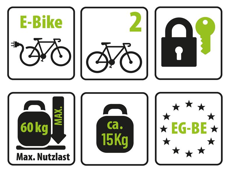 Fahrradträger EUFAB TECDC1+ 2 er Fahrradträger Kupplungsträger