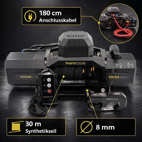 Horntools Elektrische Seilwinde Octa 3,6 Tonnen